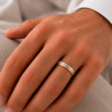 Two-tone wedding band