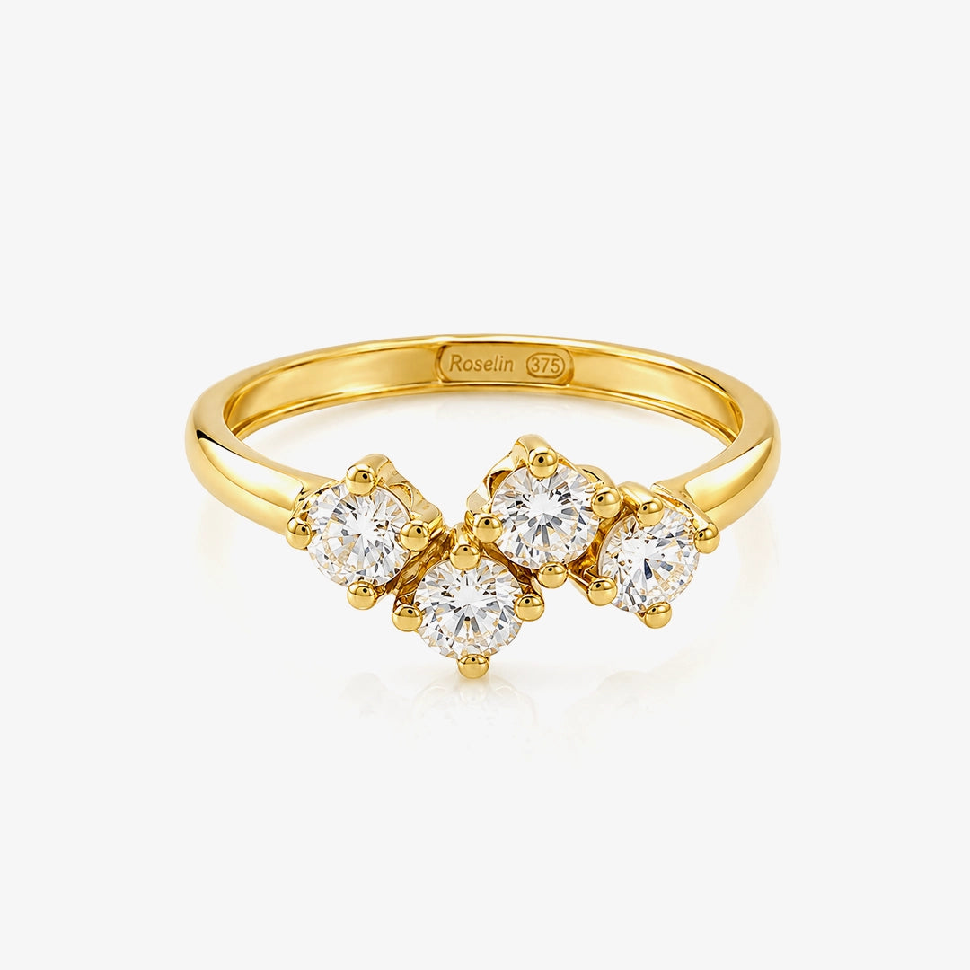 4-Prong Diagonal Ring