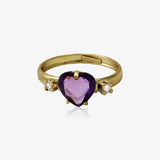 Amethyst Heart Ring