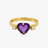 Anillo Amatista Corazon