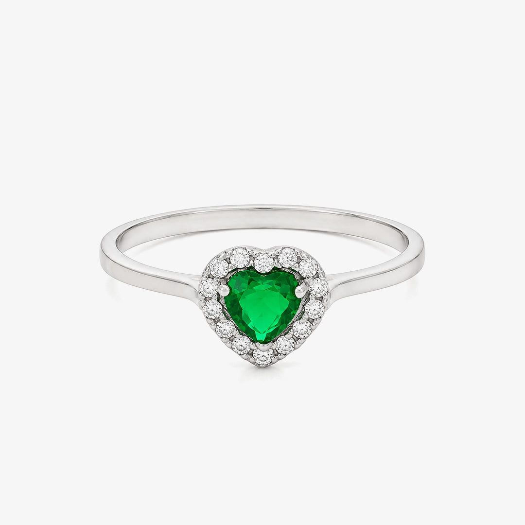 emerald heart ring