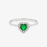 emerald heart ring