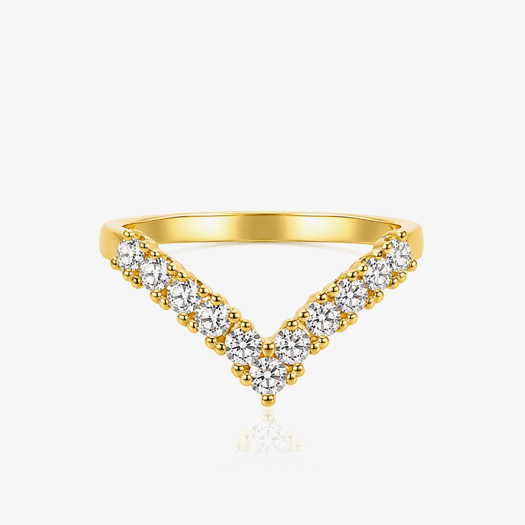 U-Shaped Stone Ring