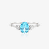 Aquamarine Trio Ring