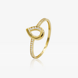 Teardrop zirconia ring