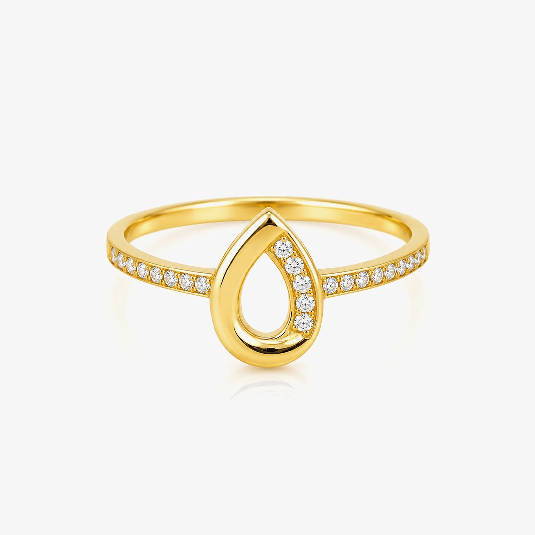 Anillo gota circonitas