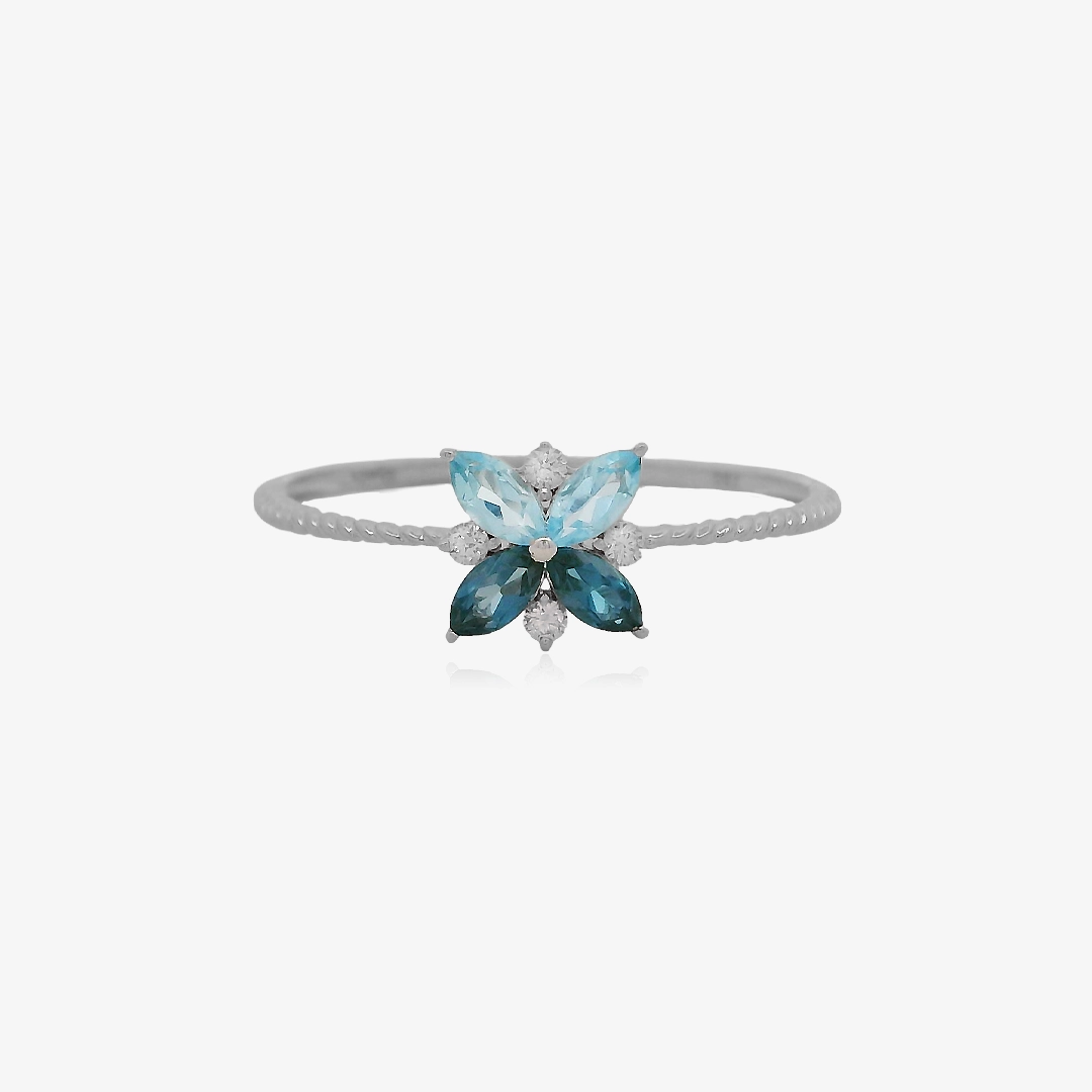 Anillo Flor Topacio