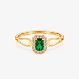 Anillo piedras Cuadrado