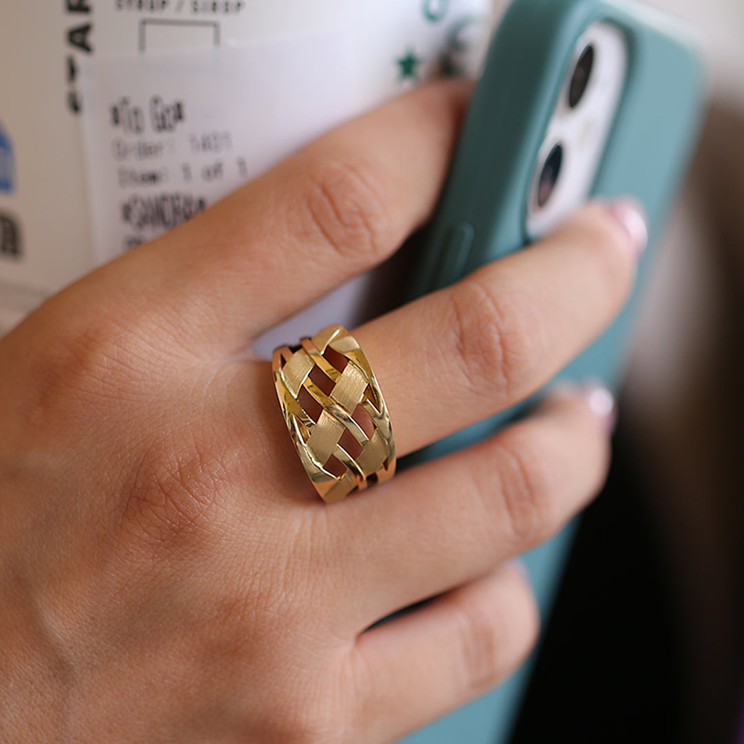 Wide Openwork Ring