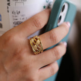 Wide Openwork Ring
