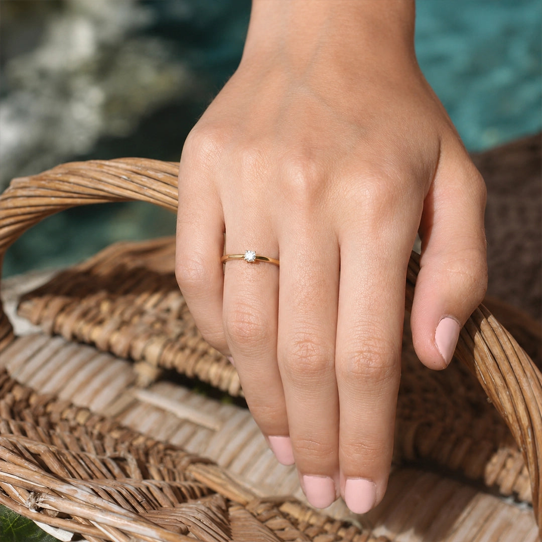 Anillo Diamante 4 Garras