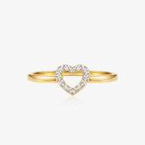 Anillo Diamante Corazón