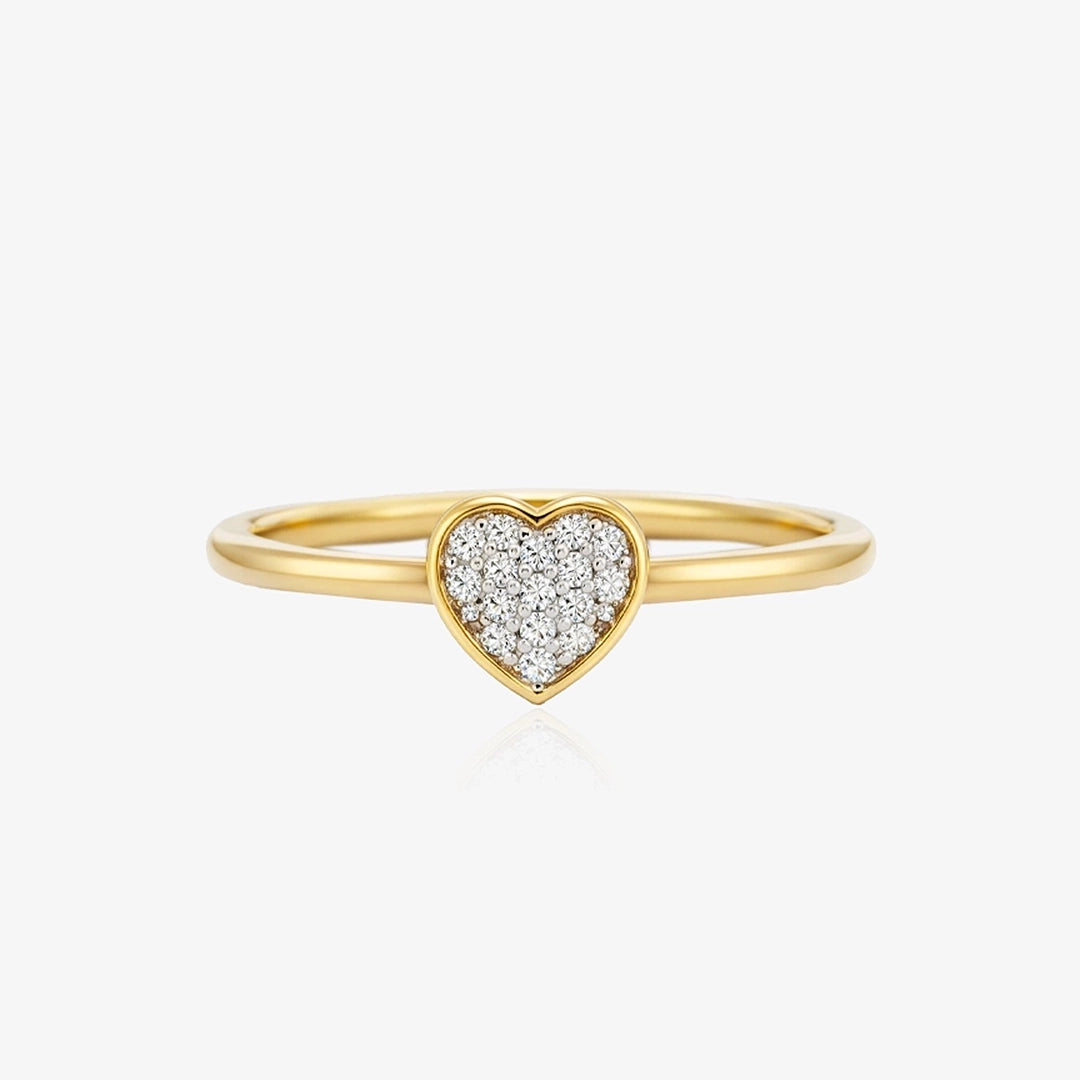 Anillo Corazón Diamantes