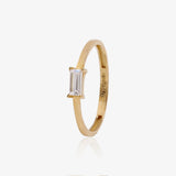 Anillo  Circonita Rectangular