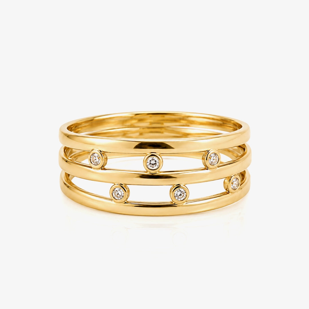 Anillo Triple Brillos