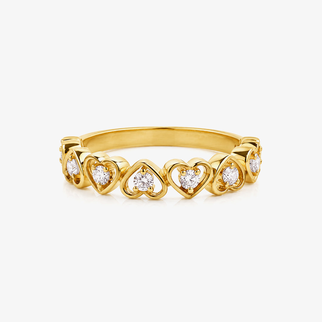 Anillo Piedras Corazón