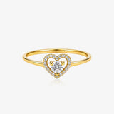 Anillo corazón princesa