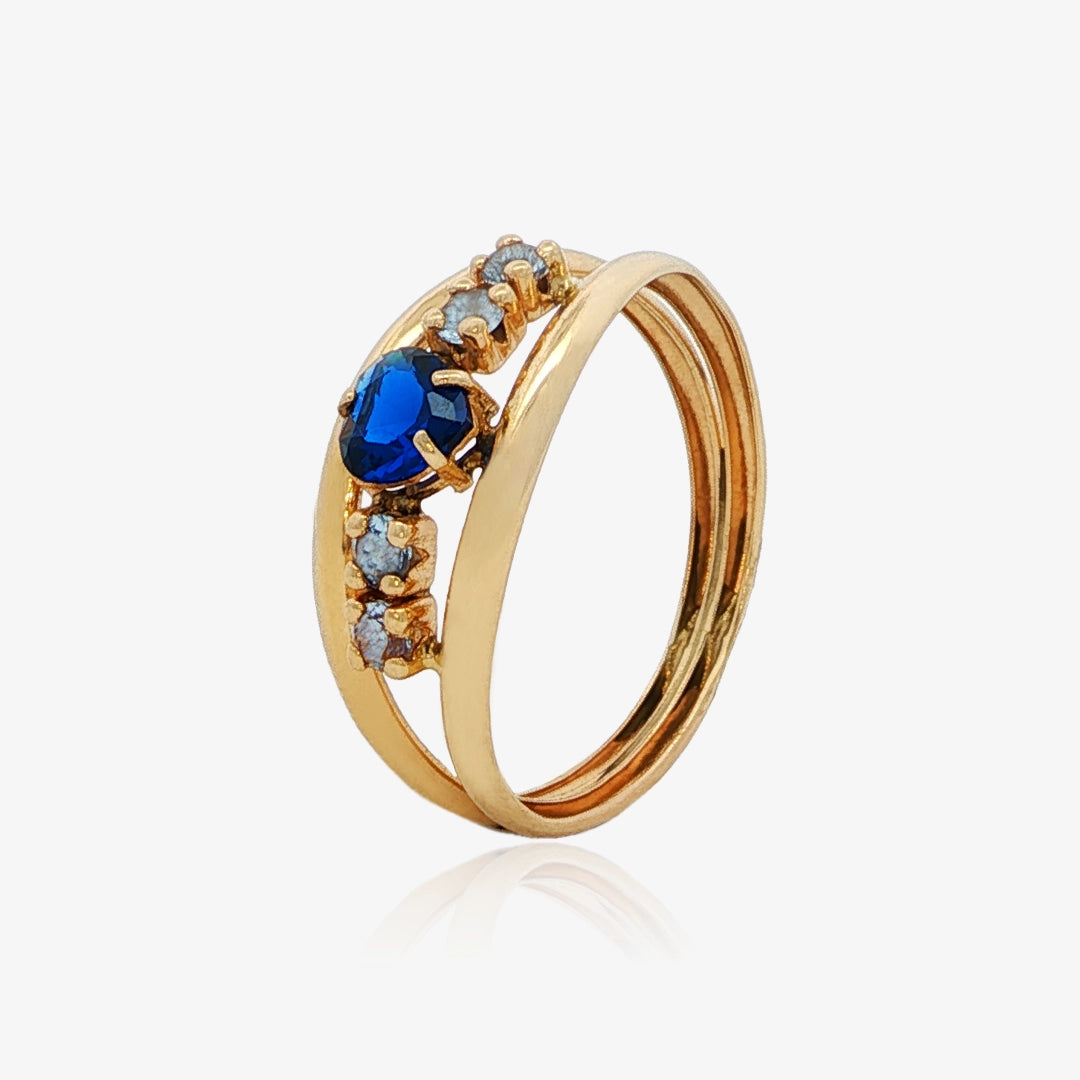 Double Strand Heart Ring