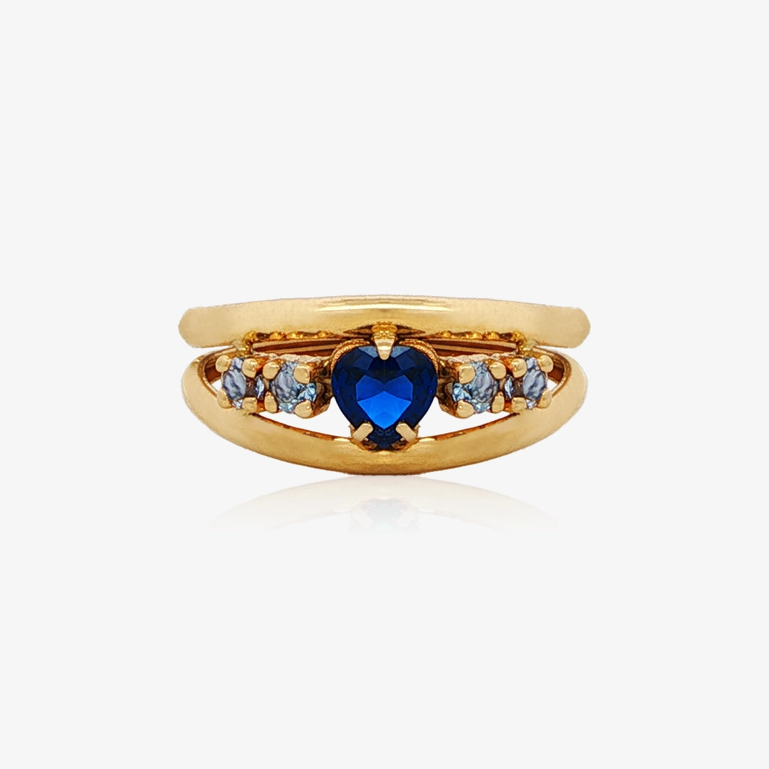 Double Strand Heart Ring