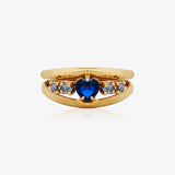 Anillo Corazón Doble Hilo