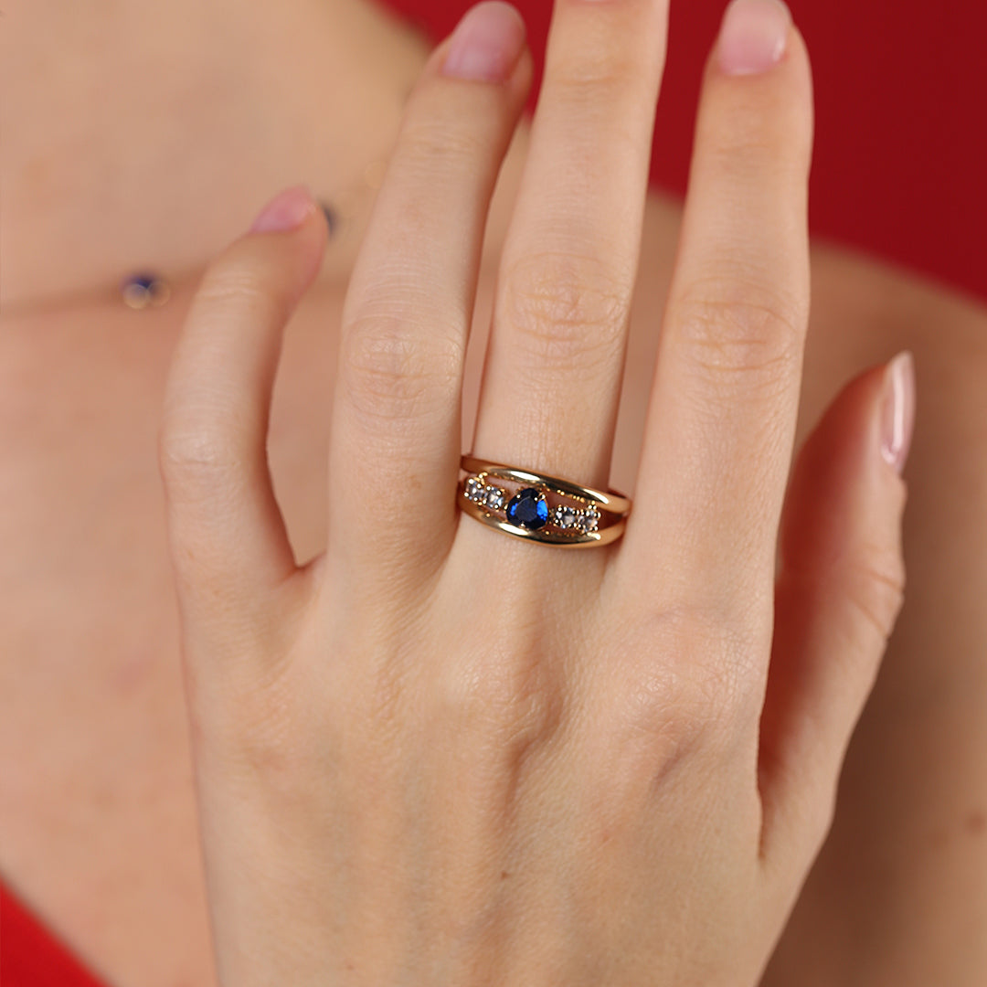 Double Strand Heart Ring