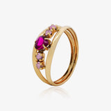 Double Strand Heart Ring