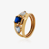 Anillo color Doble Hilo