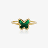 Anillo Malaquita Mariposa