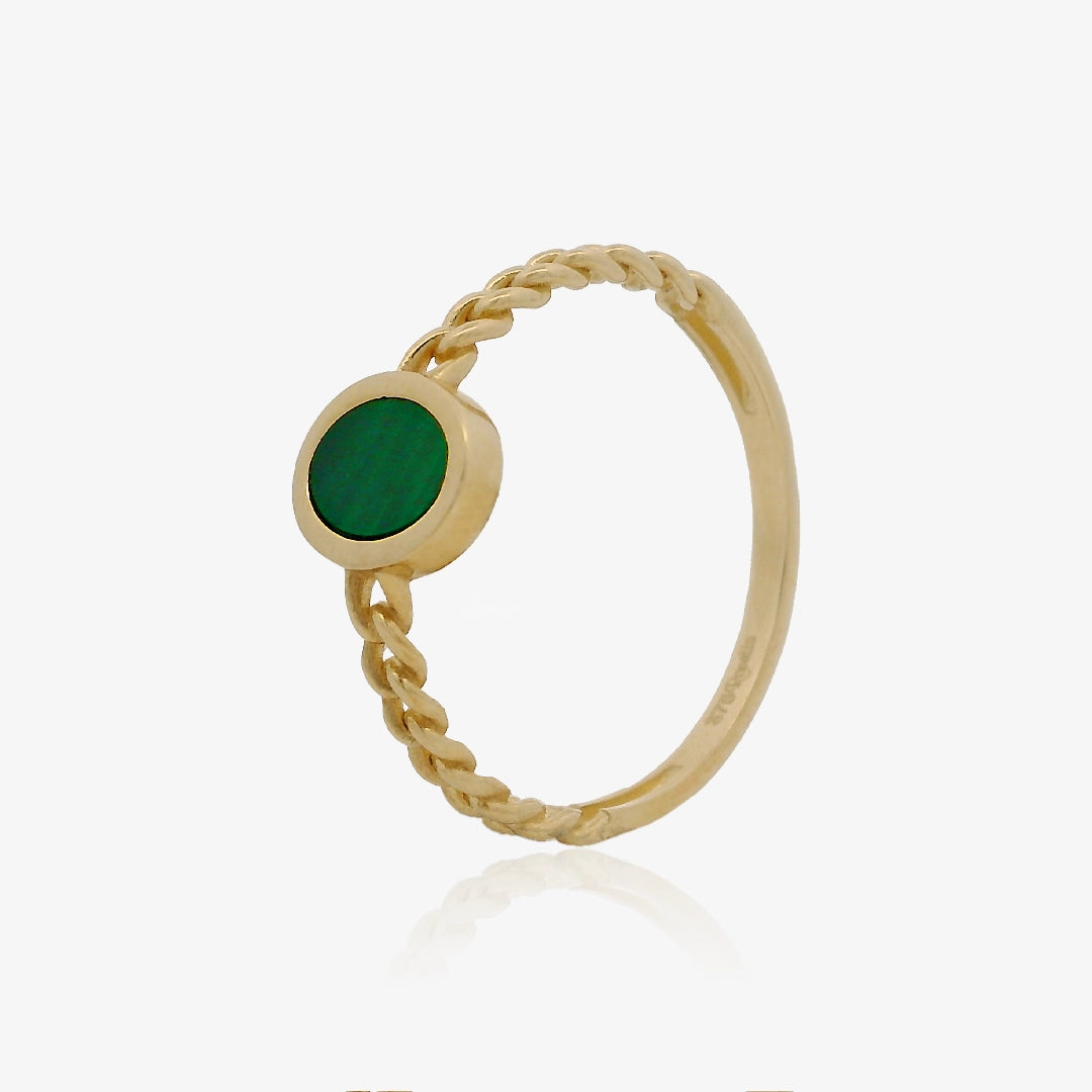 Oval Malachite Ring