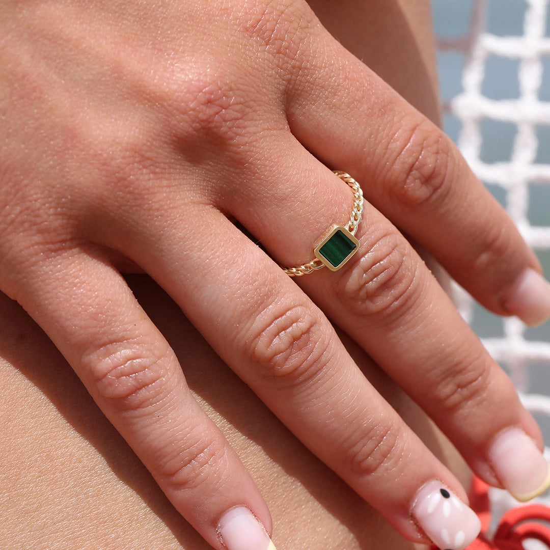 Malachite ring