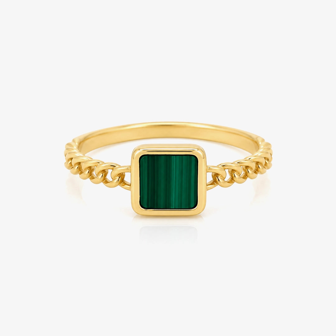 Malachite ring