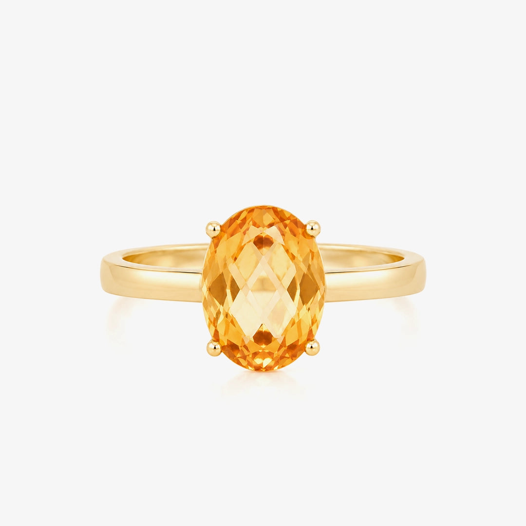 Oval Amber Ring