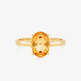 Oval Amber Ring