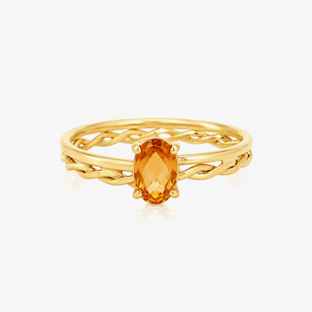 Anillo Trenzado Ambar