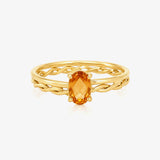 Braided Amber Ring