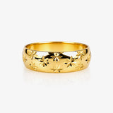 Wide stoned ring