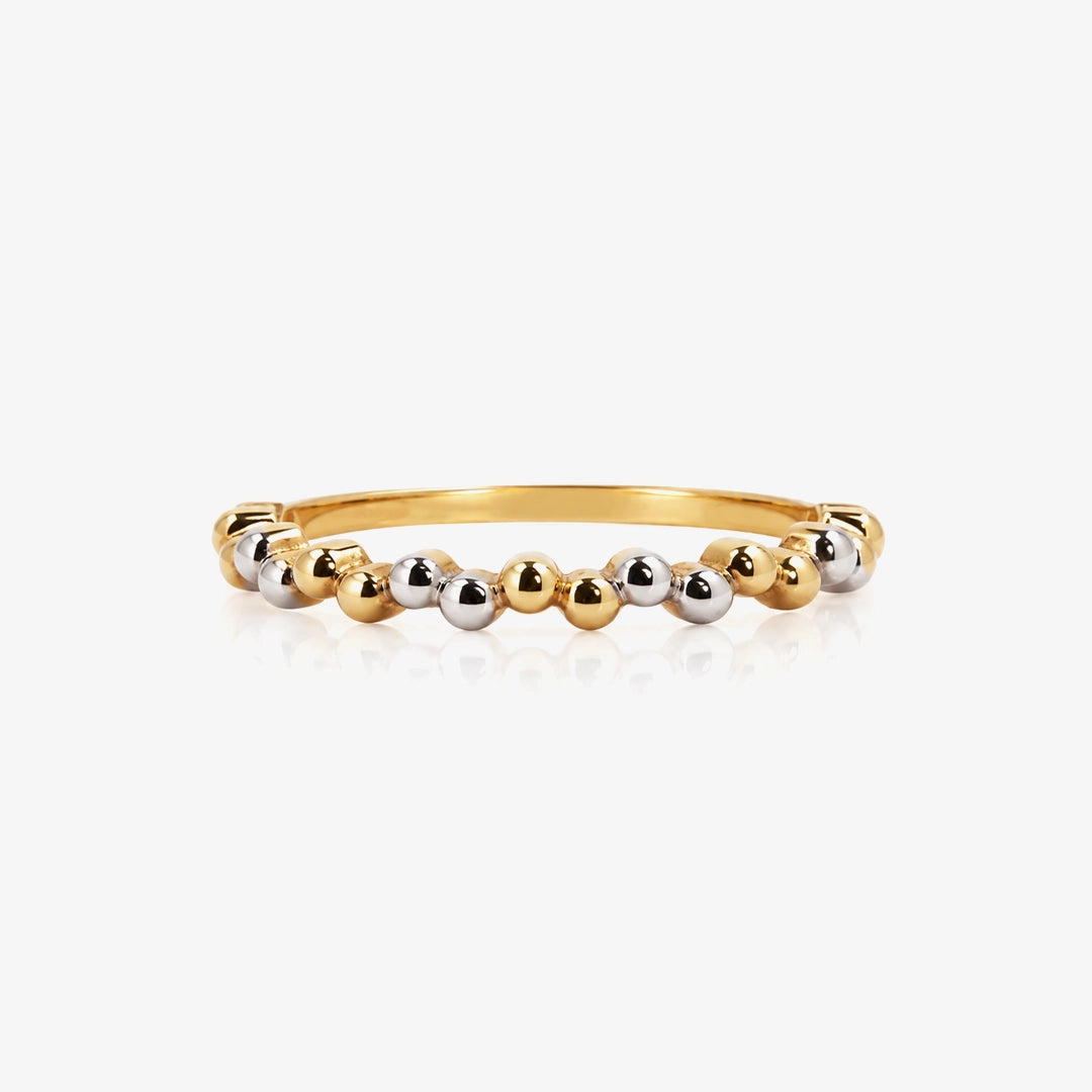 Anillo Bicolor Bolitas