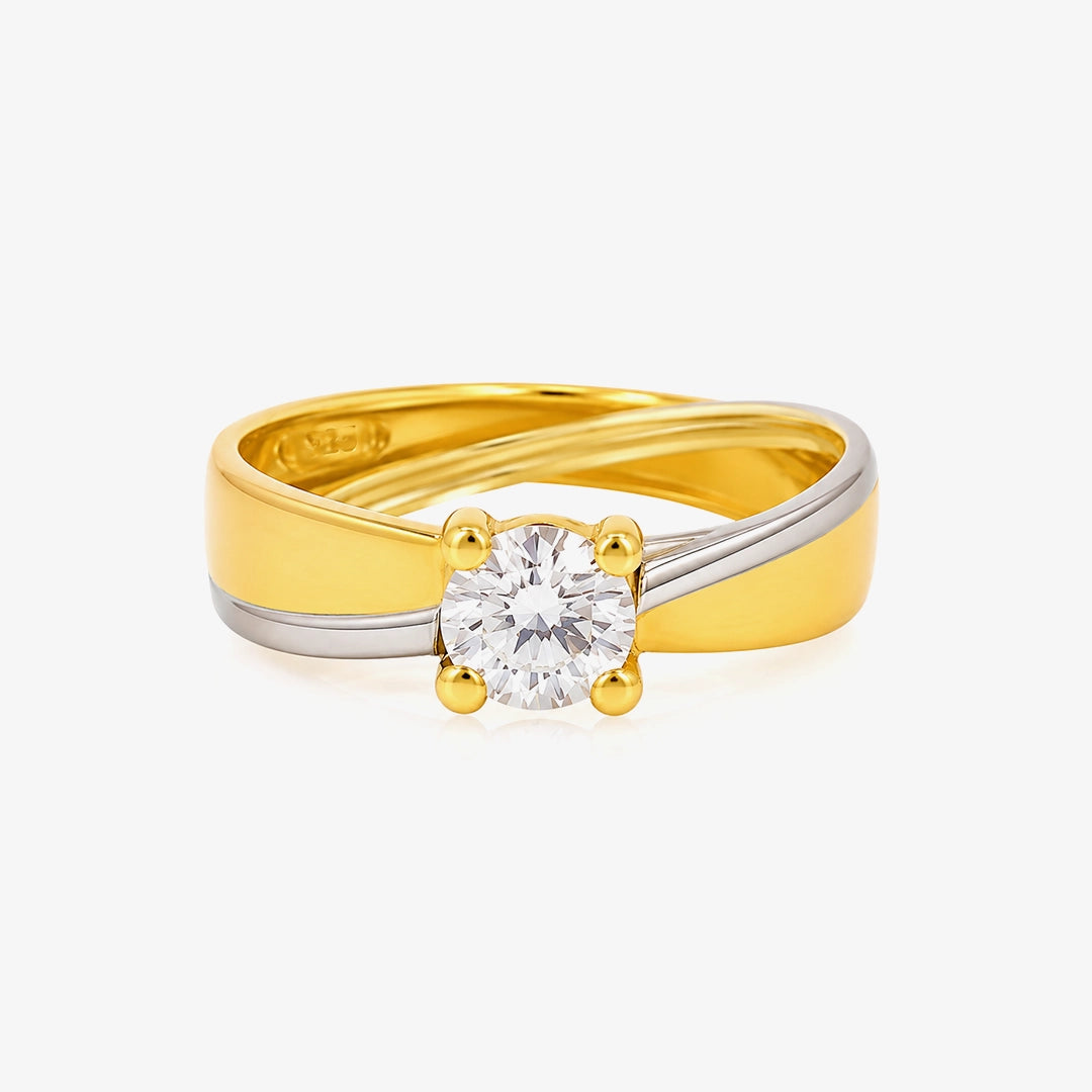 Anillo Bicolor 4 Garras