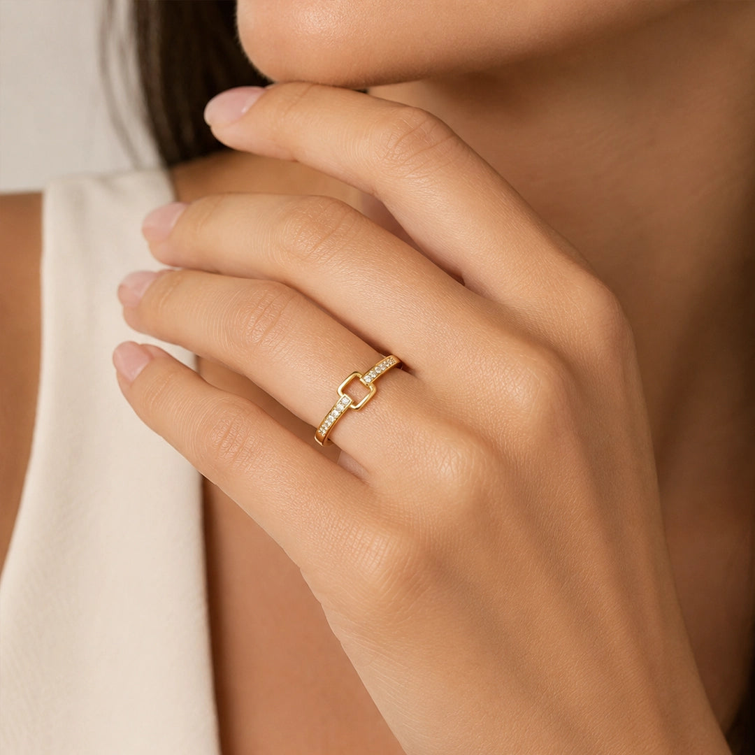 Anillo Diamante Cuadrado