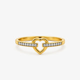 Anillo Diamante Corazón