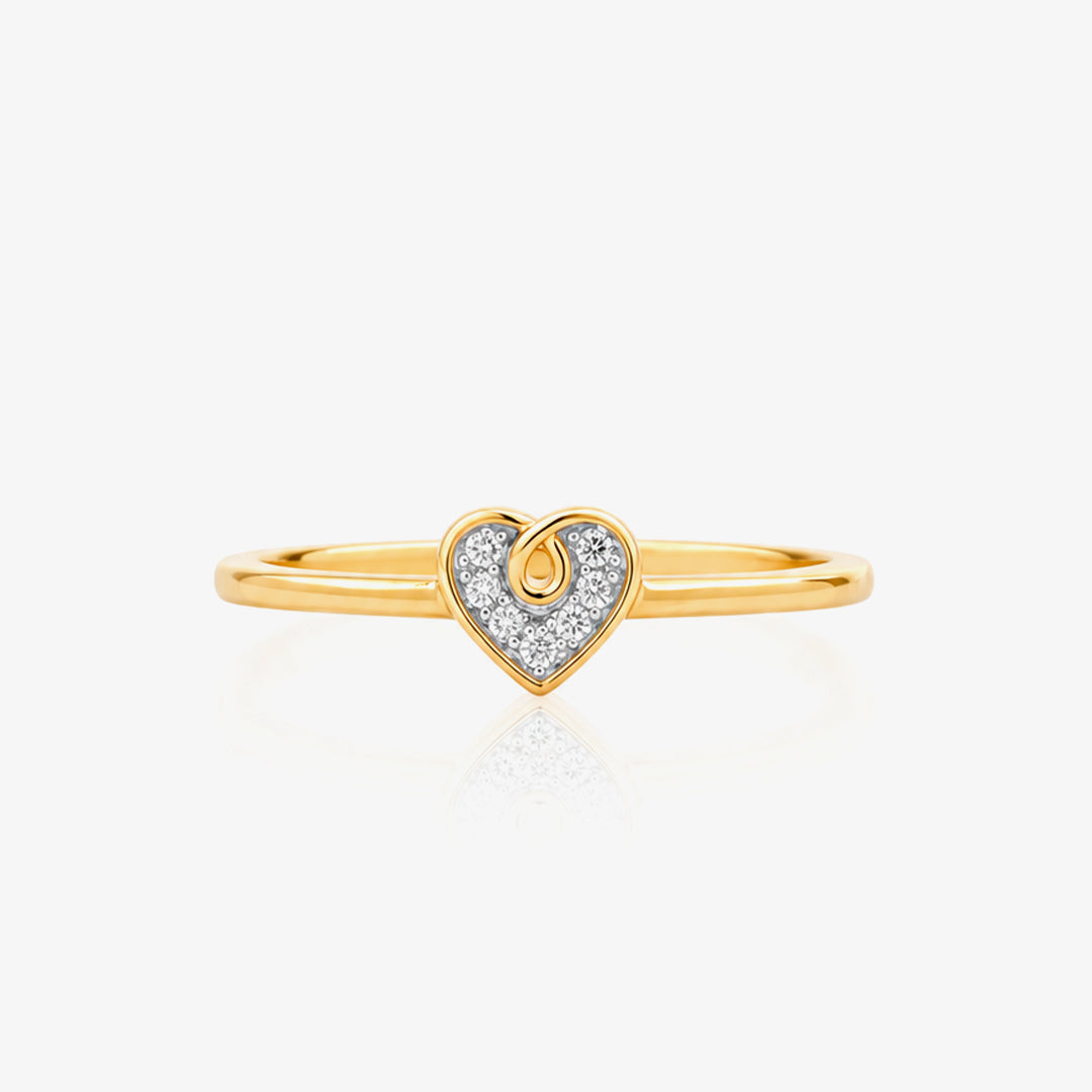 Anillo Corazón diamantes