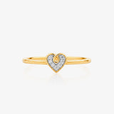 Anillo Corazón diamantes