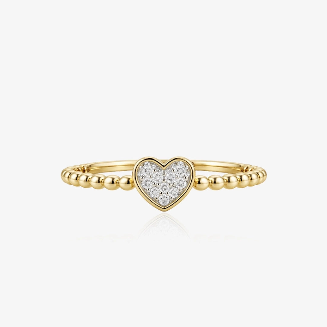 Anillo Corazón Diamantes