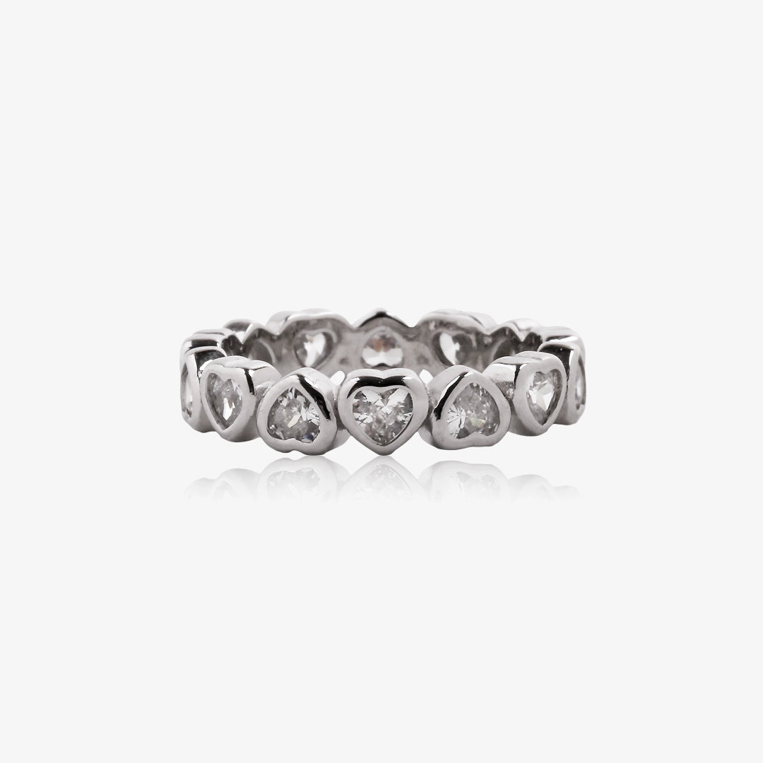 Anillo Corazones circonitas