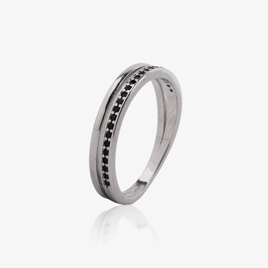 Anillo Circonitas negras