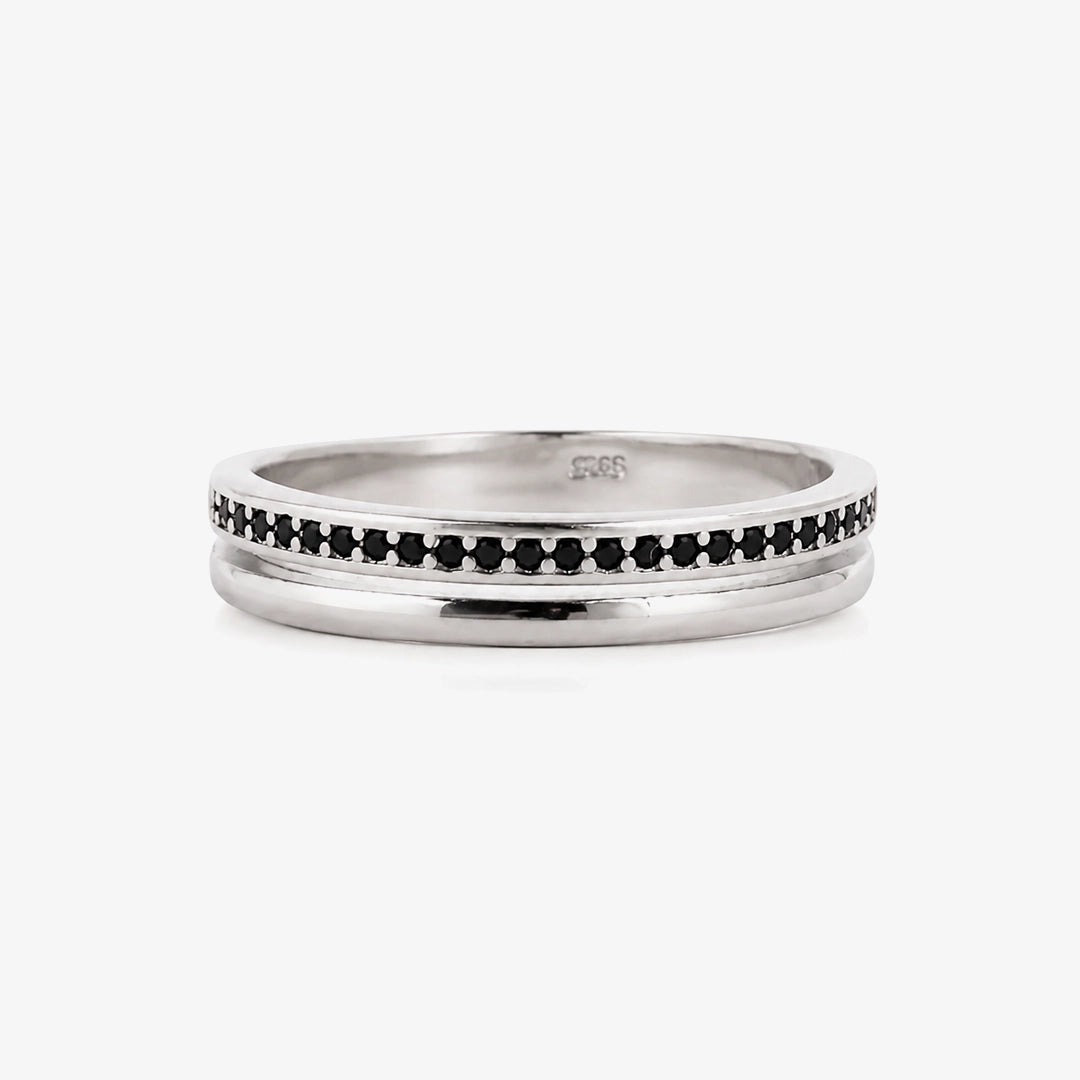 Anillo Circonitas negras