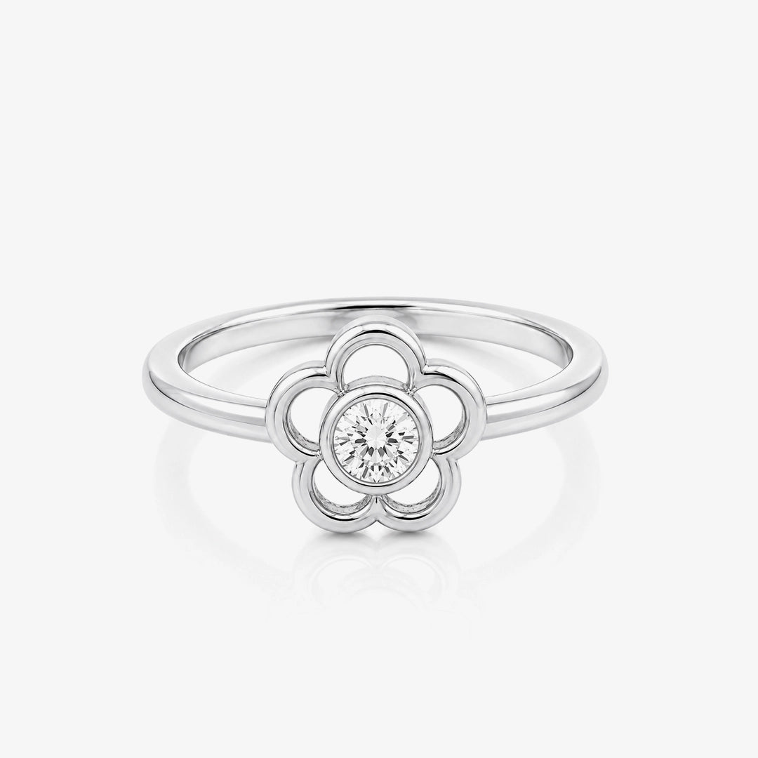 Anillo Flor piedra