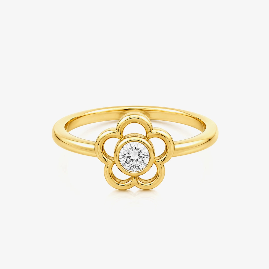 Anillo Flor piedra