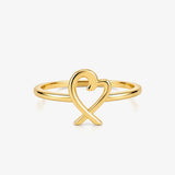 Criss-Cross Heart Ring