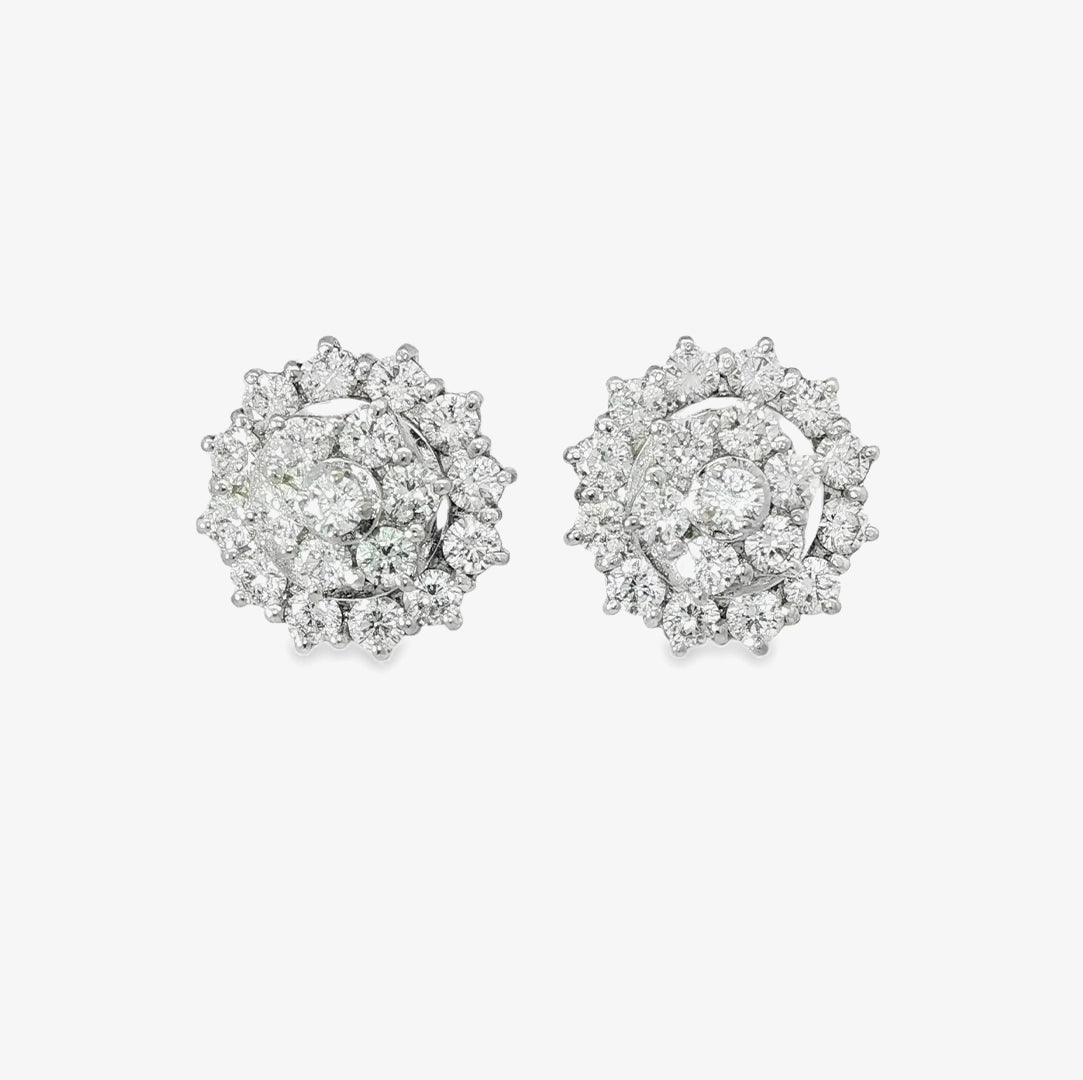Pendientes flor triple